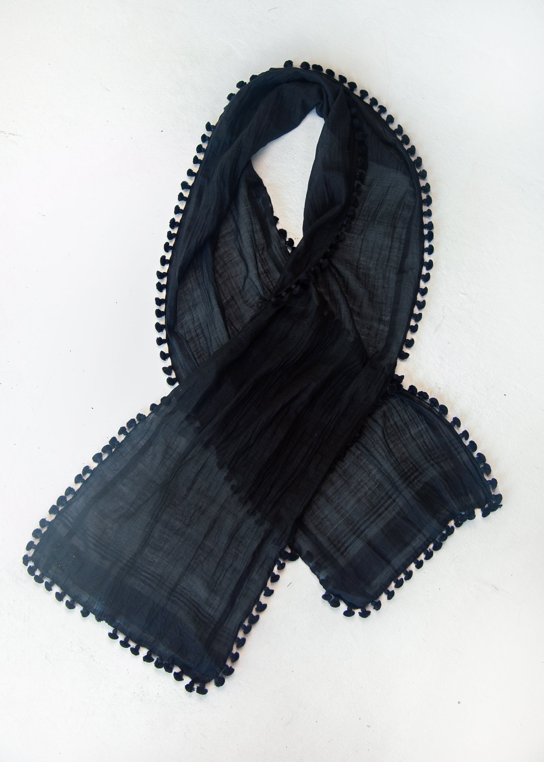 Dupatta Plain Scarf - Black
