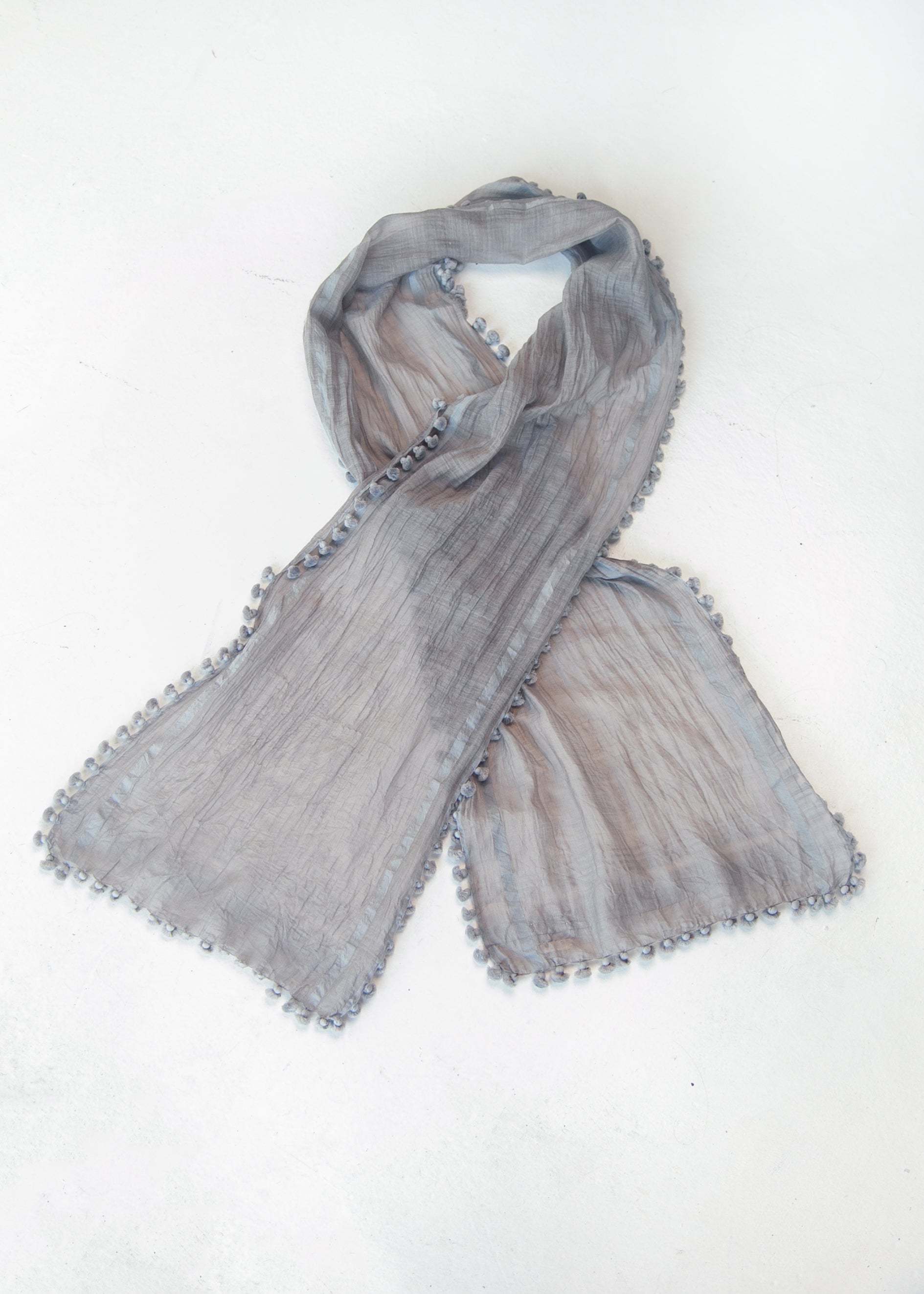 Dupatta Plain Scarf - Silver