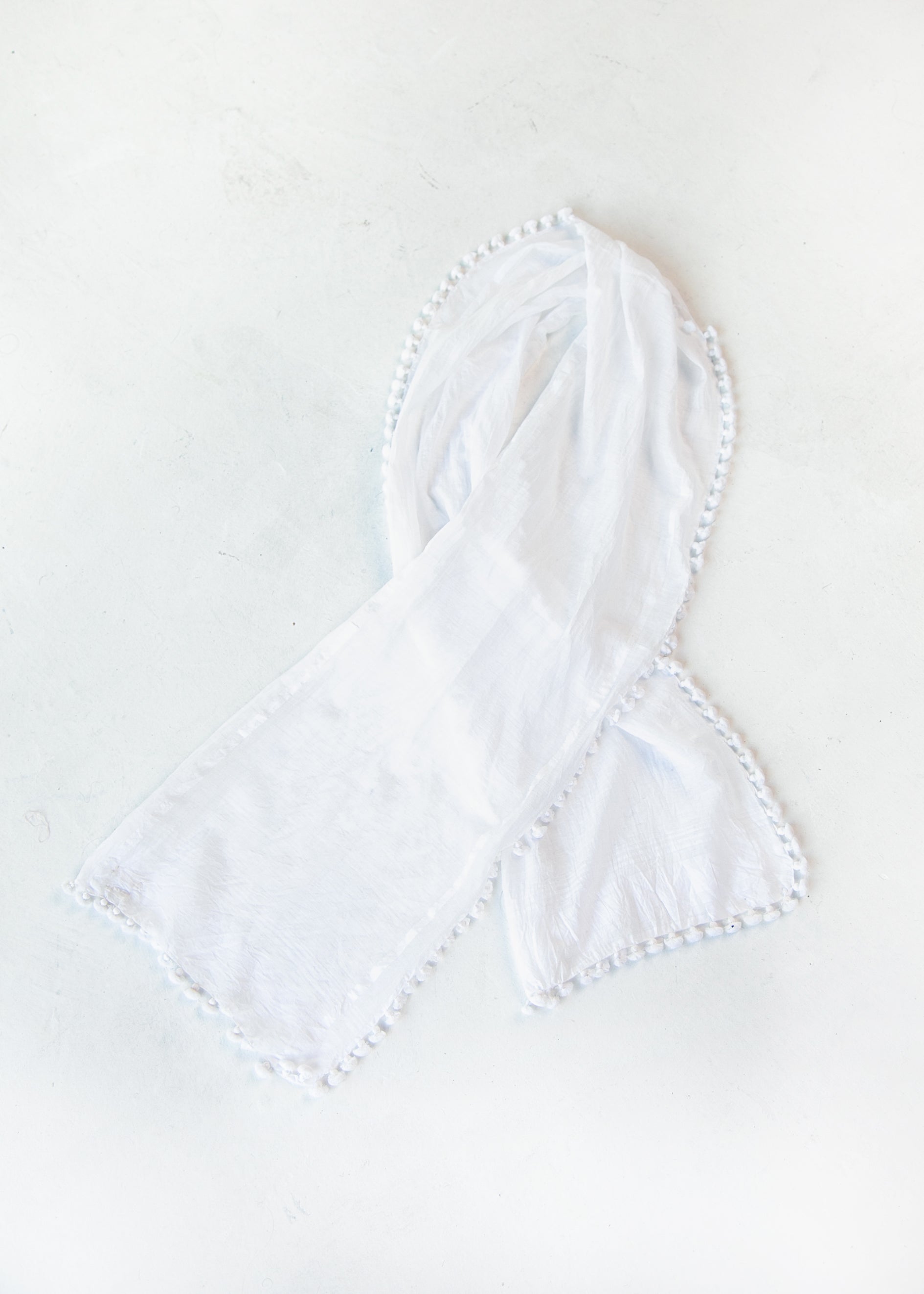 Dupatta Plain Scarf - White