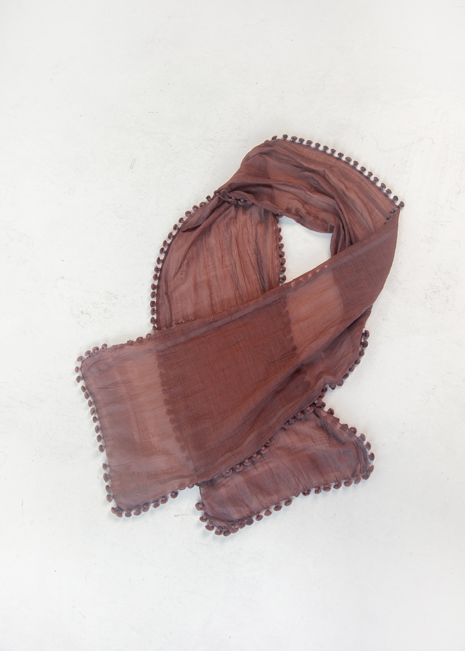 Dupatta Plain Scarf - Mahogany