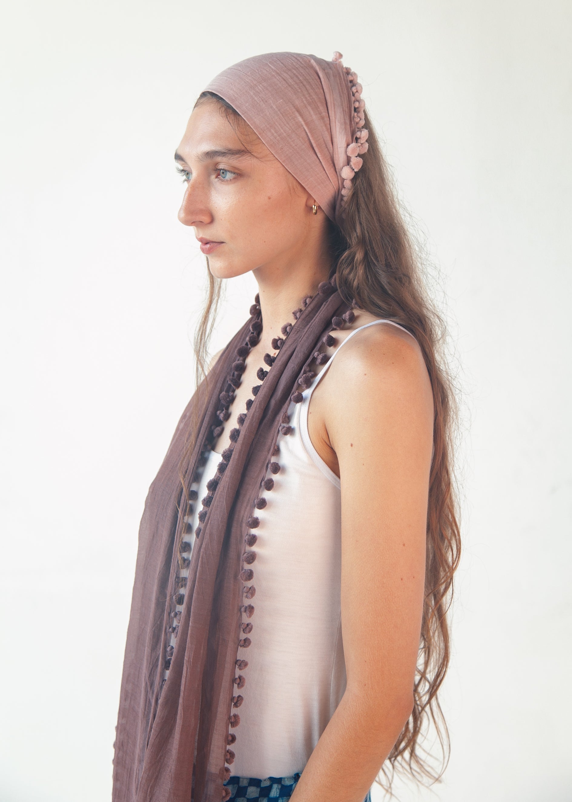 Dupatta Plain Scarf - Mauve