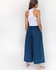 Danae Double Stripe Skirt Pant - Natural Indigo