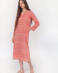Celaya Greece Kurta - Poppy