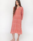Celaya Greece Kurta - Poppy