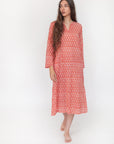 Celaya Greece Kurta - Poppy