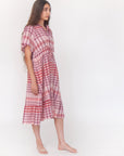 Theresa Check Dress - Rosa