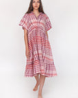 Theresa Check Dress - Rosa