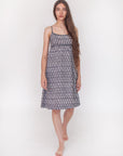 Gaia Greece Slip Dress - Nero