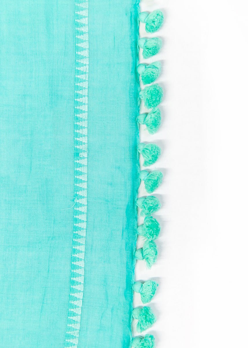 Dupatta Plain Shawl, Lagoon