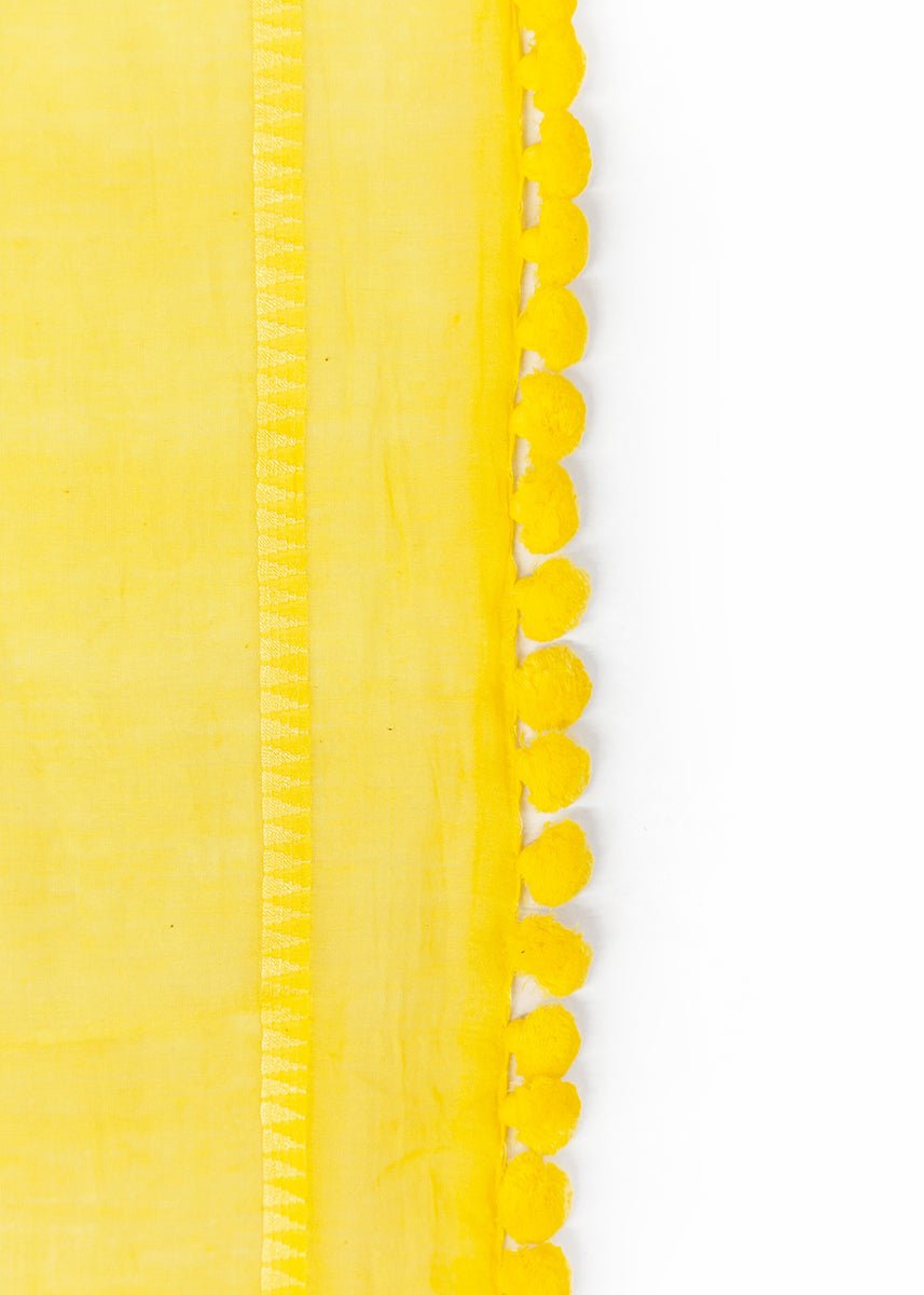 Dupatta Plain Shawl, Amarillo
