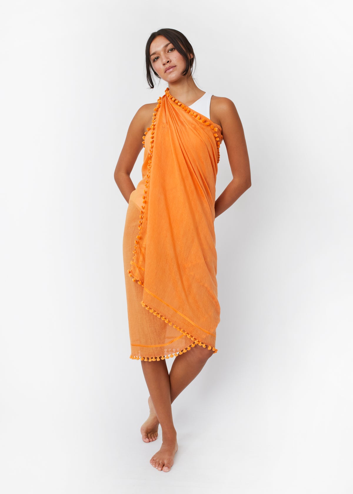 Dupatta Plain Shawl, Marigold
