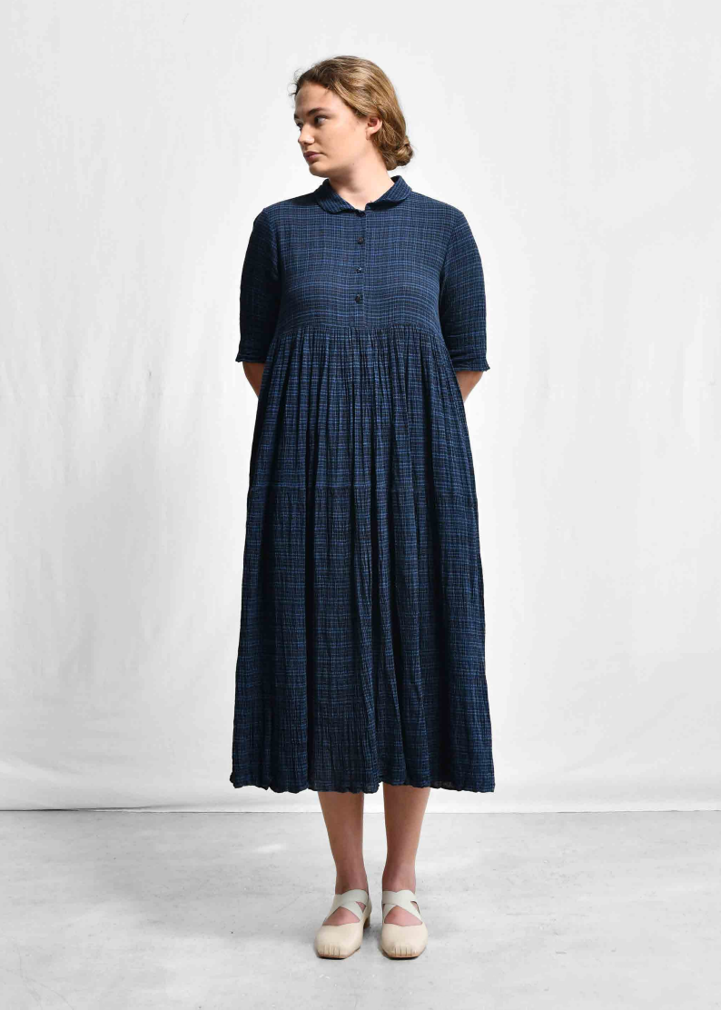 Maku Ruru Dress in Dark Indigo