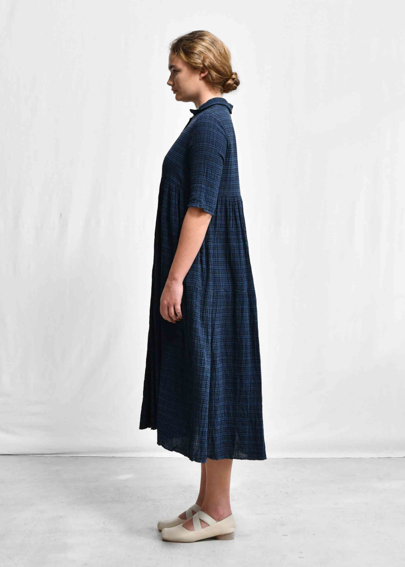 Maku Ruru Dress in Dark Indigo