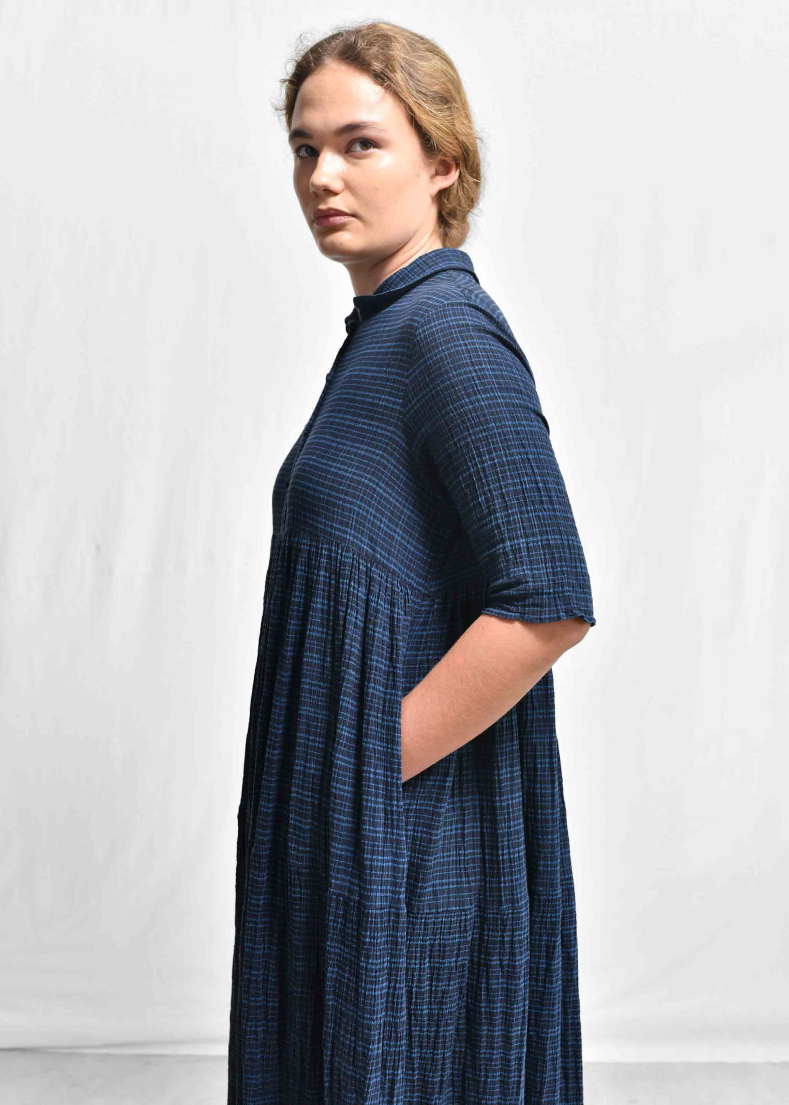 Maku Ruru Dress in Dark Indigo
