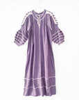 Sirena Chambray Dress Long Sleeves - Purple