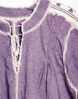 Sirena Chambray Dress Long Sleeves - Purple