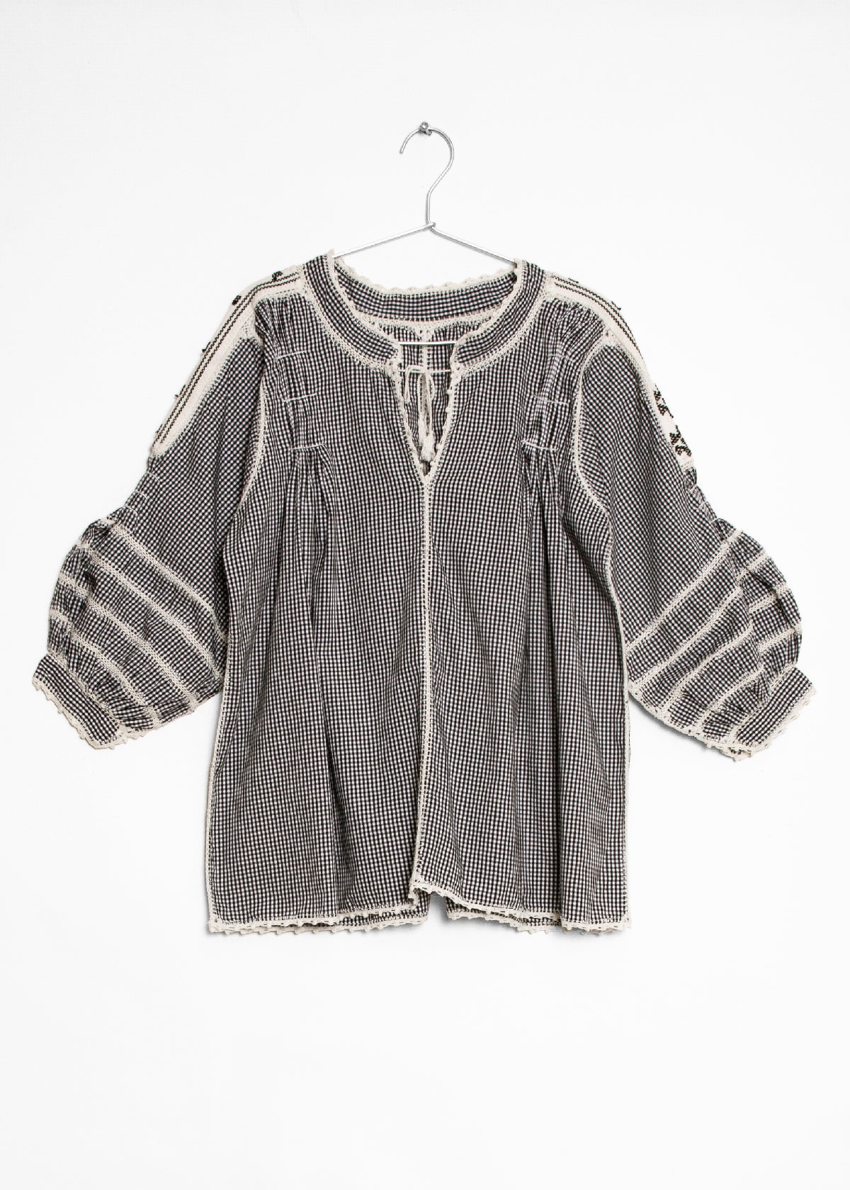 Sirena Top Gingham - Black