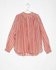 Bheeti Stripes Top - Tomato