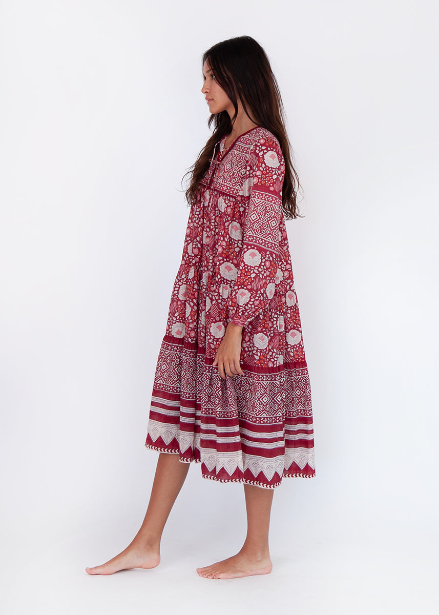Yamini Booj Dress, Garnet