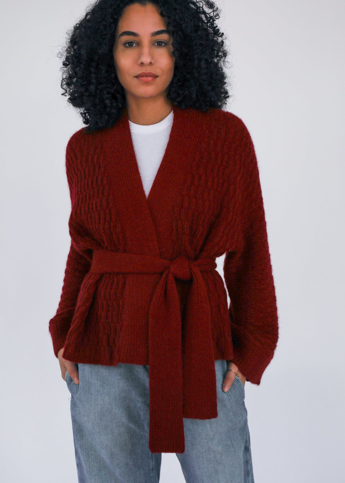 Kimono Pujpu Jacket - Burgundy