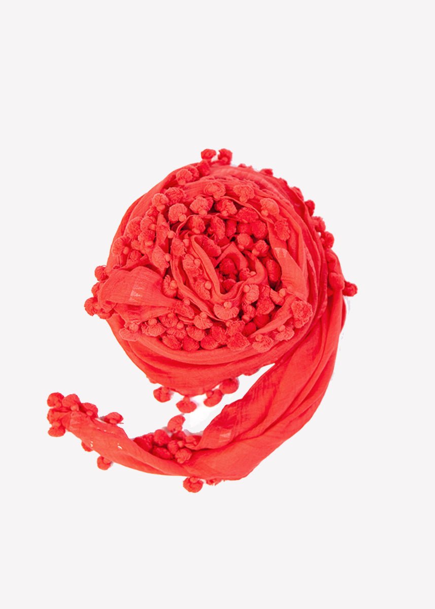 Dupatta Plain Shawl, Poppy