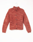 Javary Hand Painted Merino Cardigan - Rust