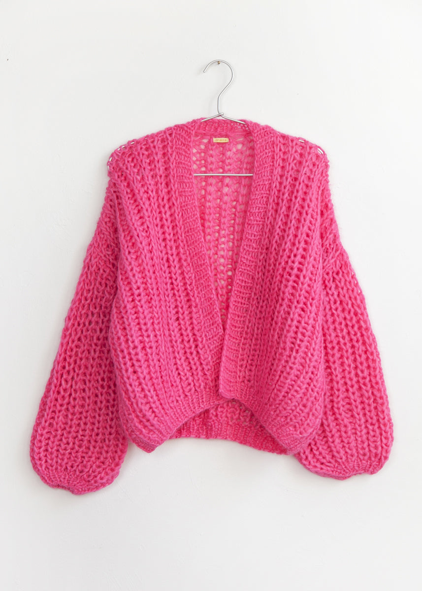 Hilma Pujpu Cardigan, Fuchsia