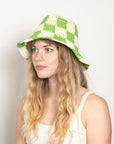 Wyeth Sadie Paper Straw Bucket - Lime Ivory