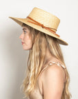 Wyeth Sage Wheat Straw Boater - Natural