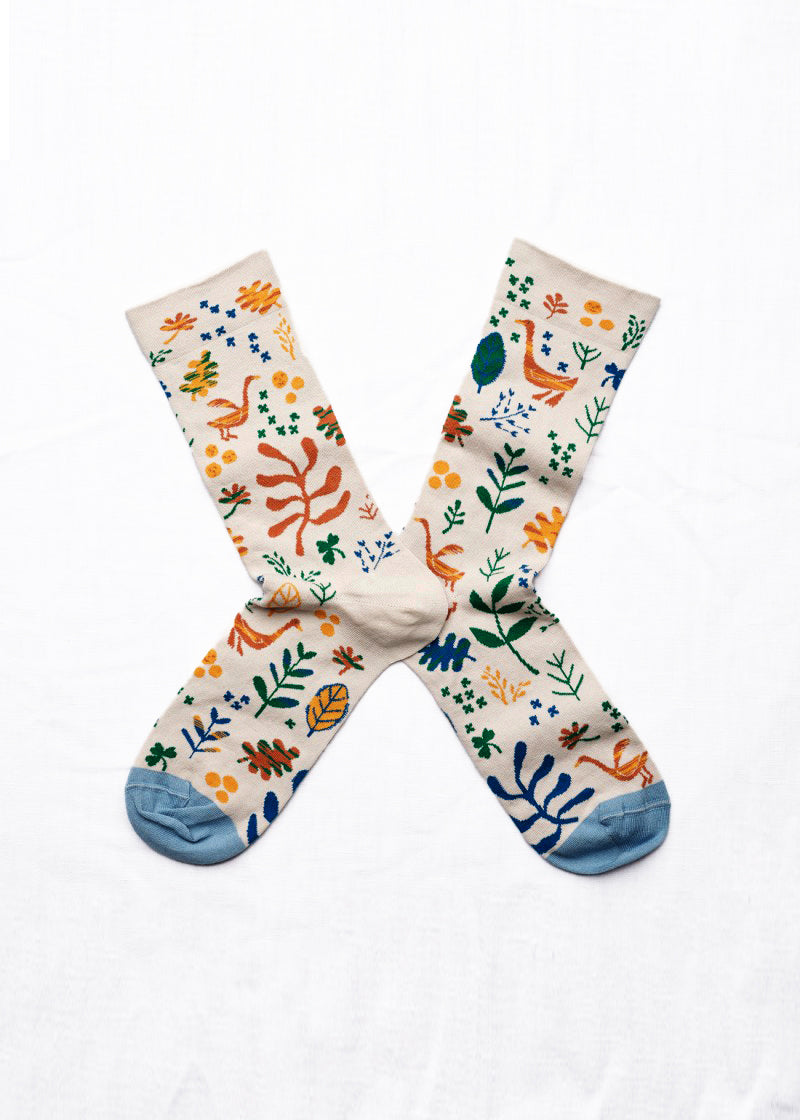 Bonne Maison Chaussette Semis Gris Clair