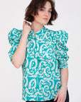 Surya Nandini Top - Teal