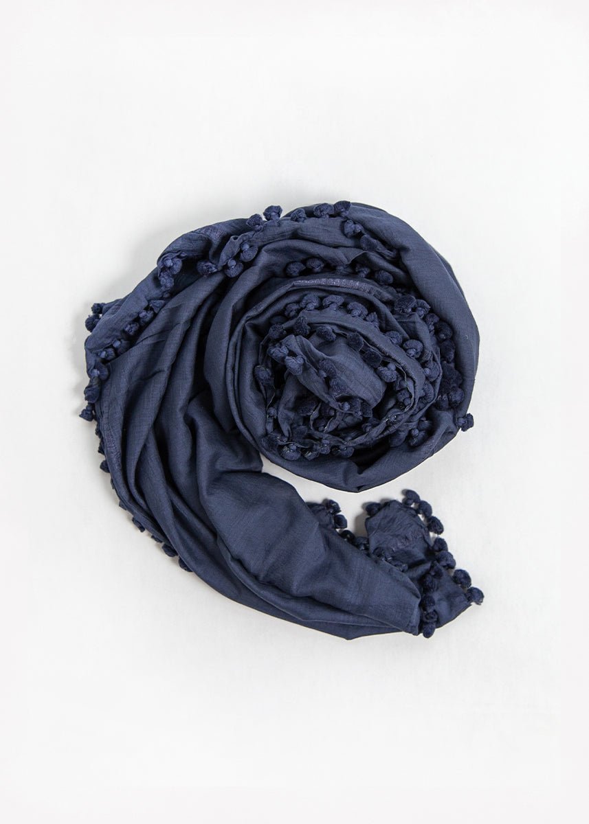 Dupatta Plain Shawl, Midnight