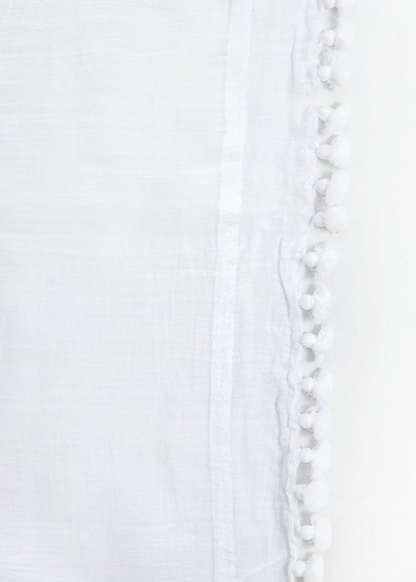Dupatta Plain Shawl, White