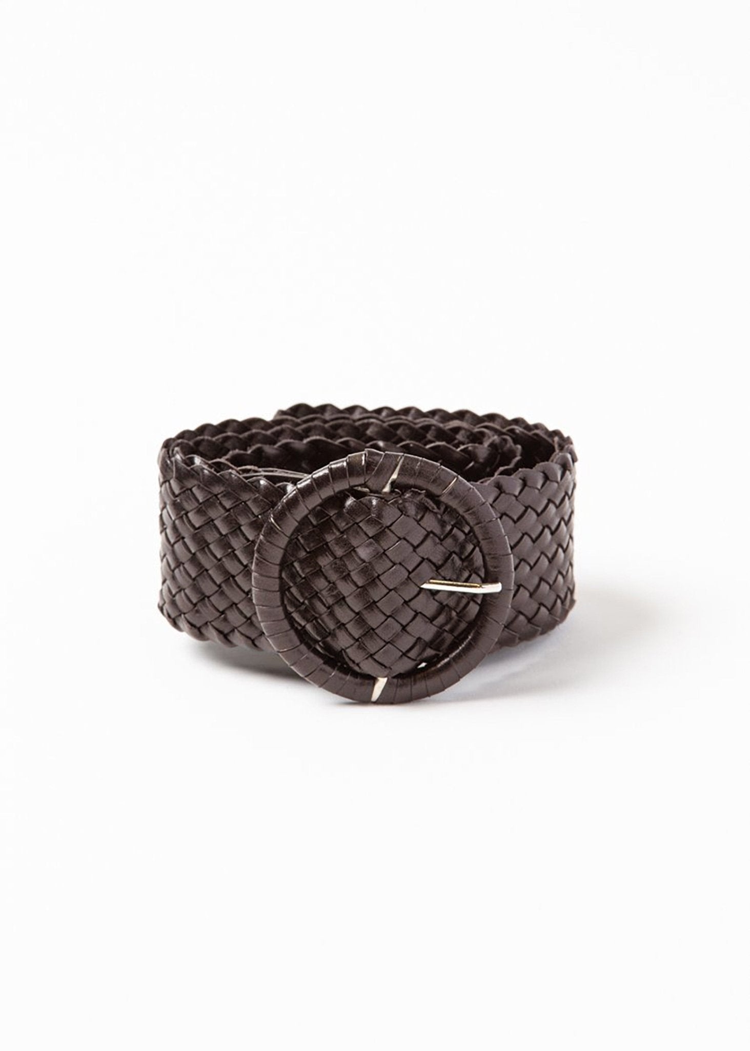 Dragon Diffusion Woven Wide Belt Brown