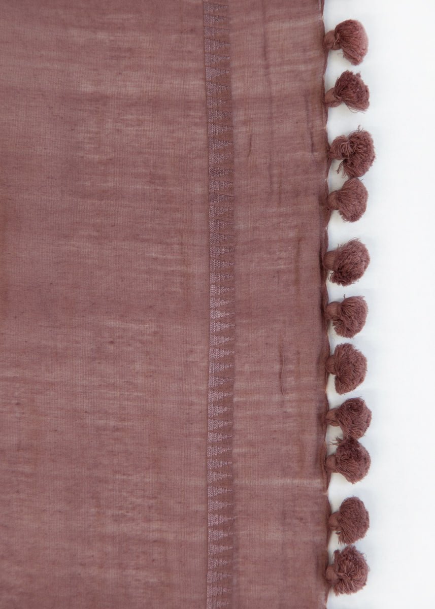 Dupatta Plain Shawl, Mahogany