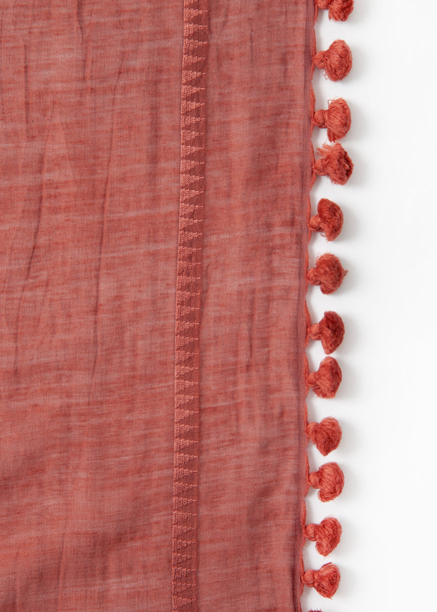 Dupatta Plain Shawl, Caramel