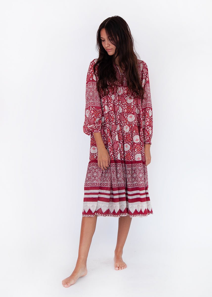 Yamini Booj Dress, Garnet