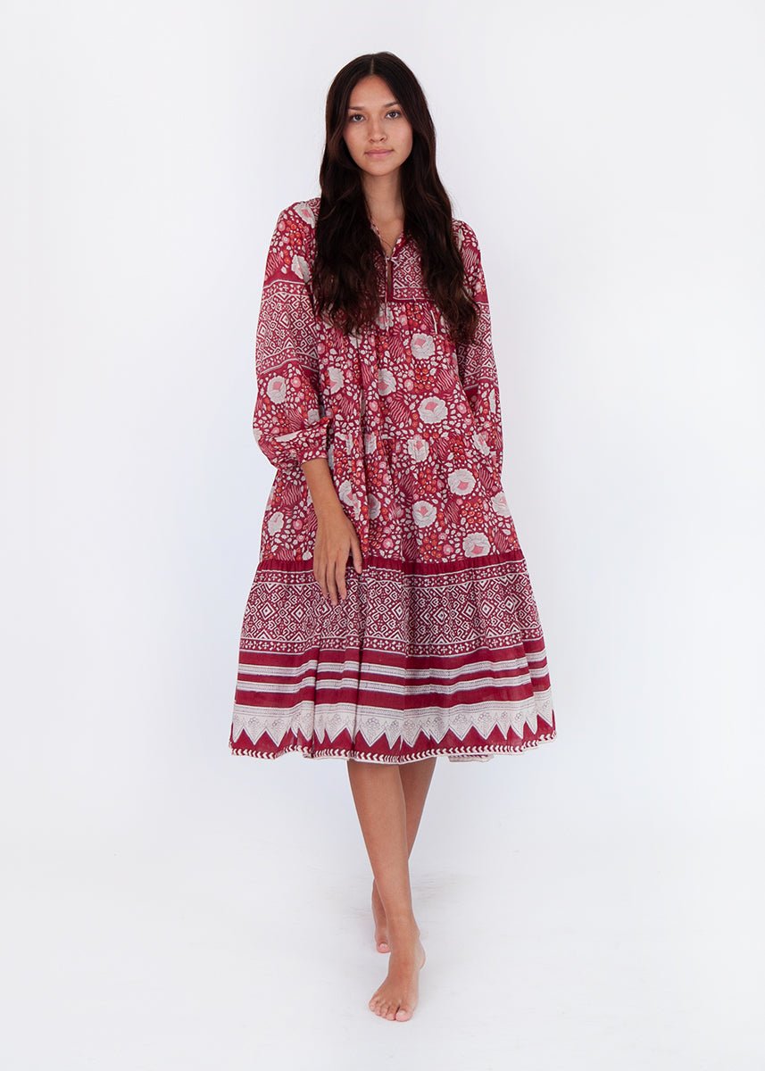 Yamini Booj Dress, Garnet