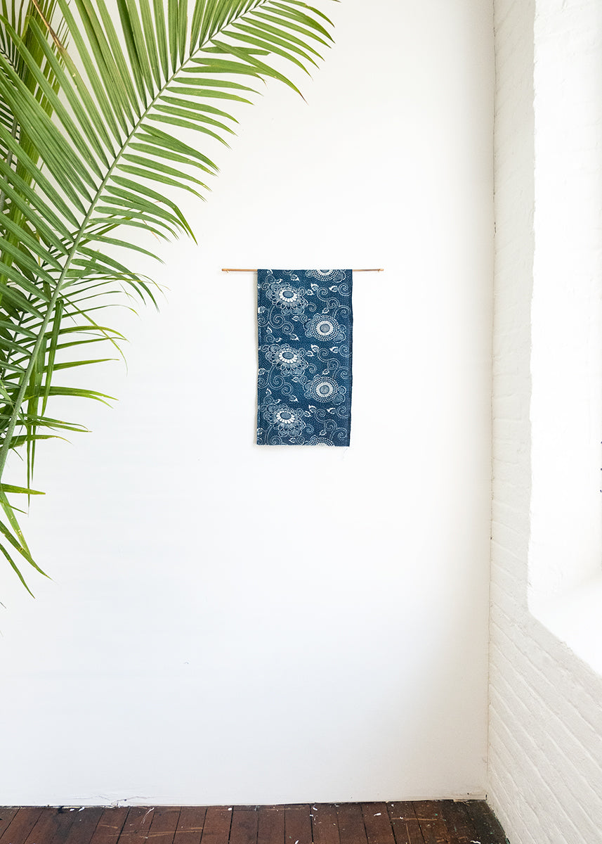 Indigo Dyed Katazome Cotton