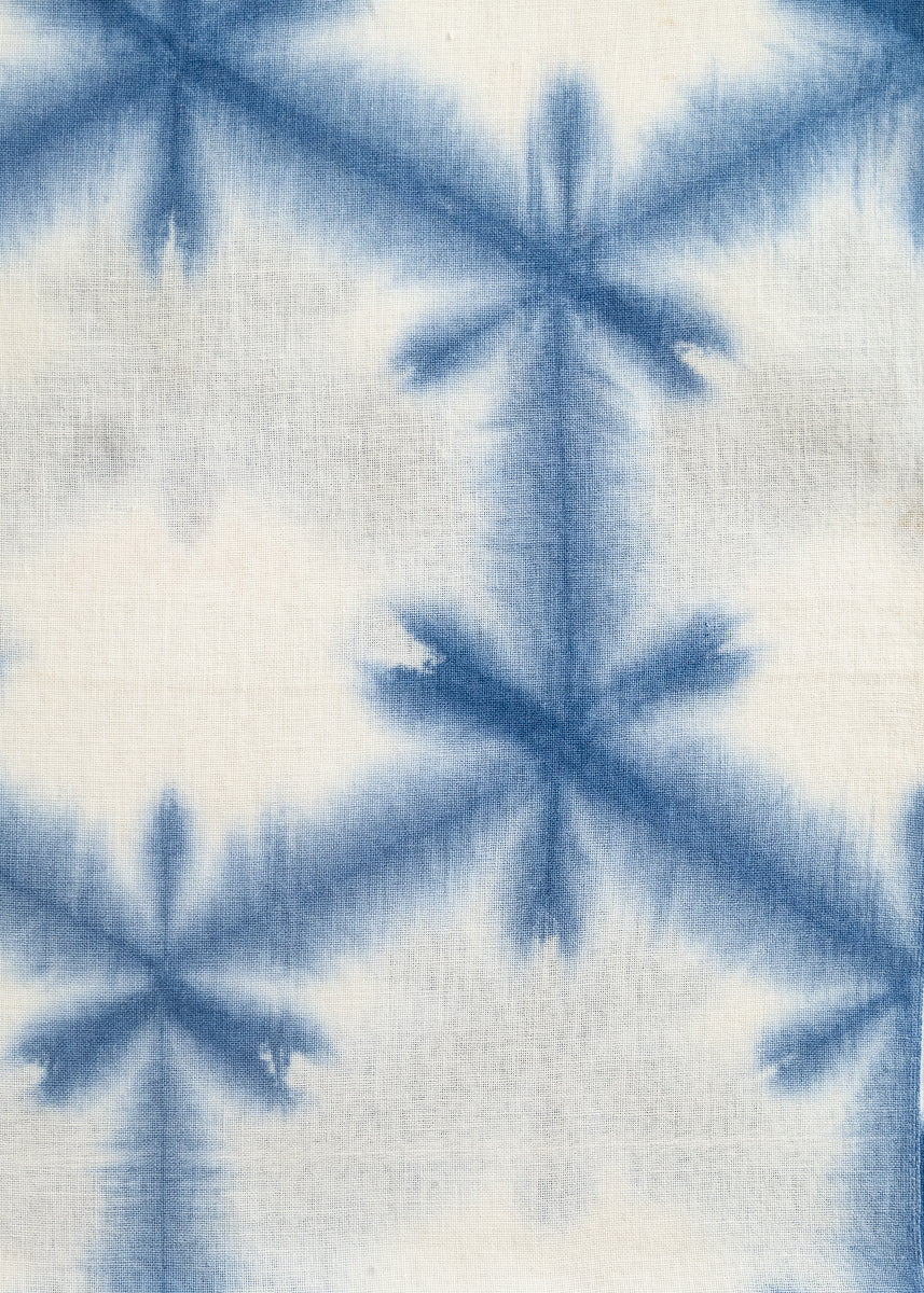 Clamp Dyed Cotton Shibori