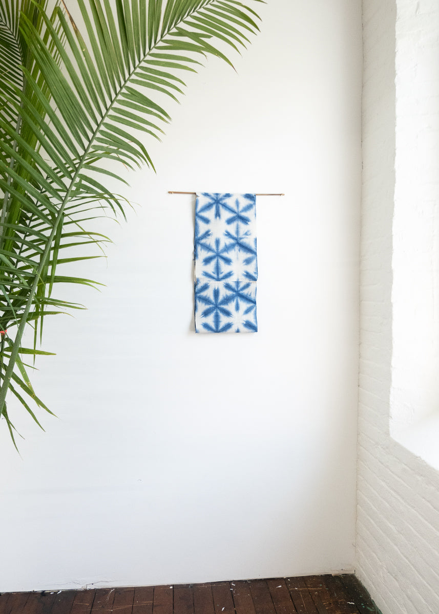 Clamp Dyed Cotton Shibori