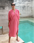 Pocket Caftan - Pink Stripe by Two