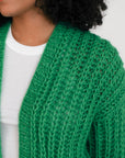Hilma Hand Knit Alpaca Cardigan, Esmeralda