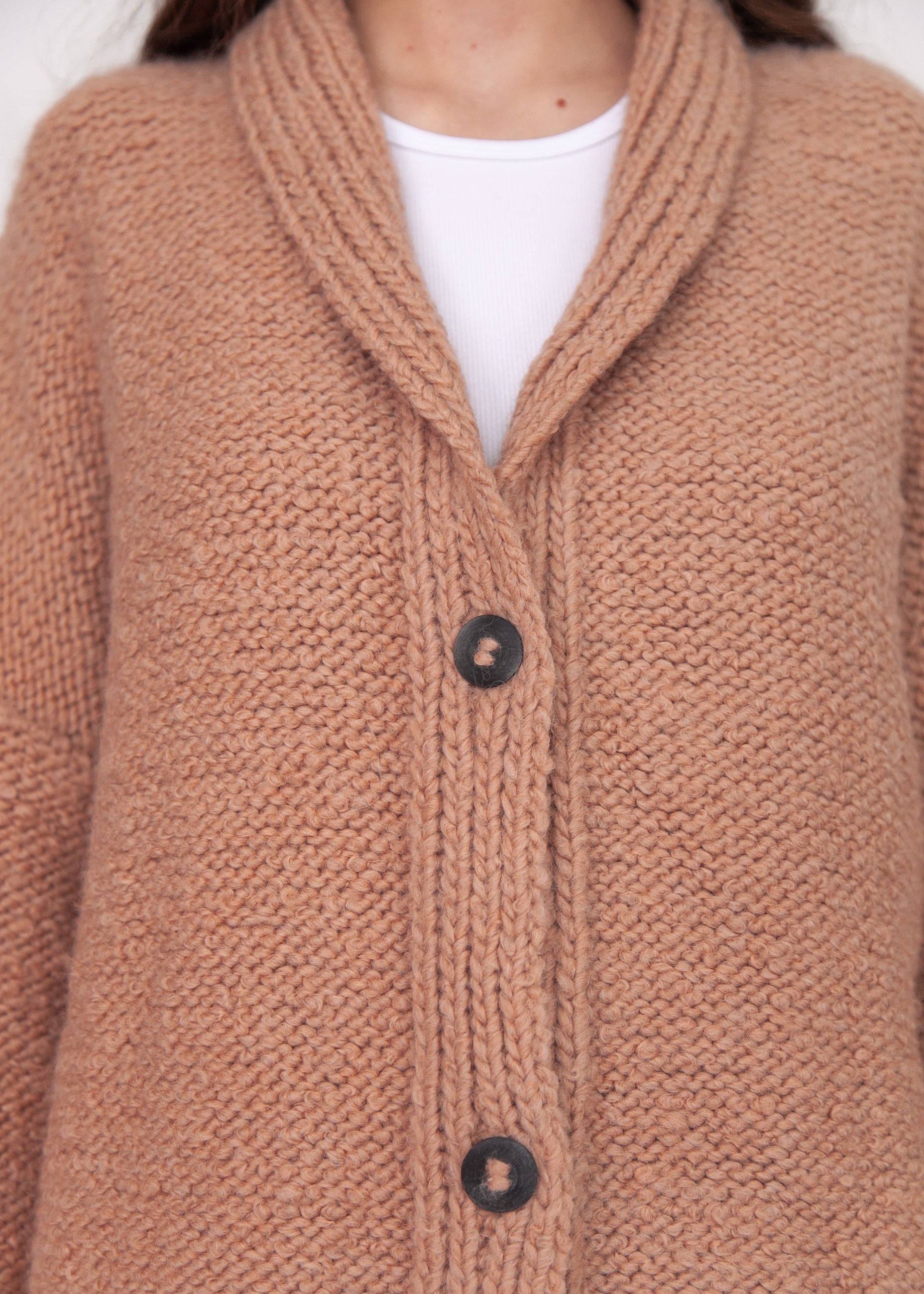 Huacaya Cardigan Peach