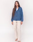 Bomber Jacket, Azul Claro