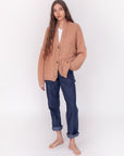 Huacaya Cardigan Peach