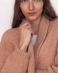 Huacaya Cardigan Peach