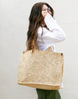 Wyeth Delfina Raffia Market Bag - Natural