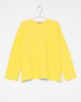 Ichi Antiquites Cotton Knit Pullover - Lemon