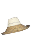 Lola Big Bread Basket Hat Natural/Cobalt